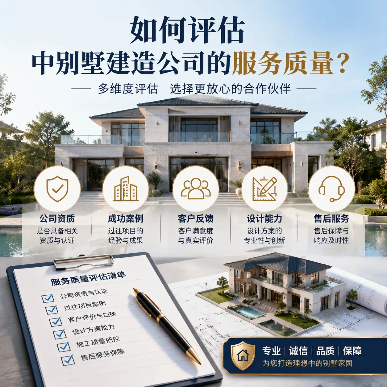 如何评估 黔东南 中别墅建造公司的服务质量?