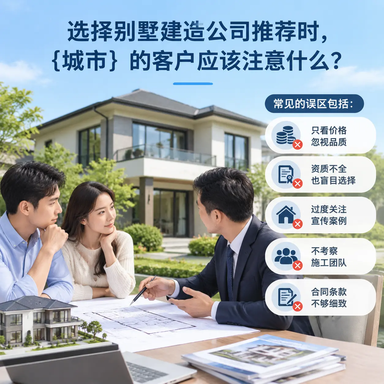 选择别墅建造公司推荐时，黔东南 的客户应该注意什么？